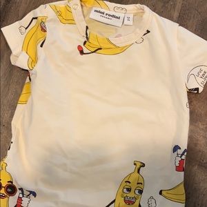 Mini Rodini organic banana short sleeved shirt